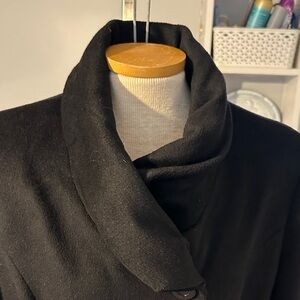 Cinzia Rocca Icons Classic Black Long Wool Coat